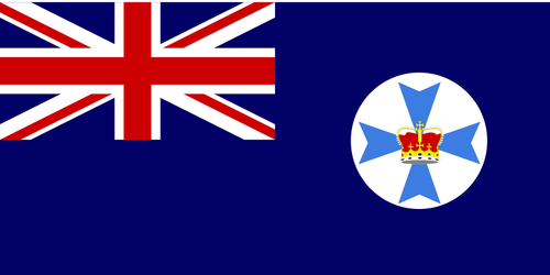 Vector illustraties van vlag van Queensland